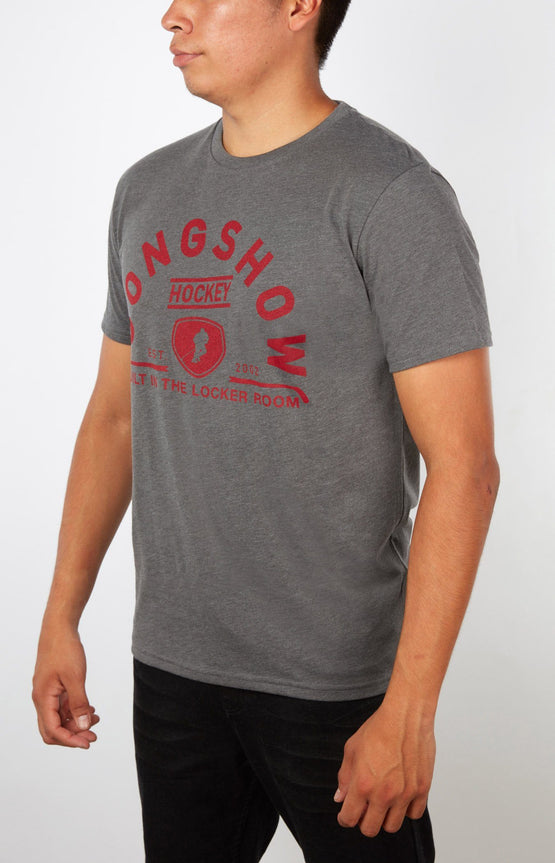 Seeing Red Grey Mens GONGSHOW Hockey Tee – GONGSHOW USA