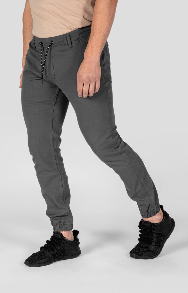 Grey Tapered Jogger Hockey Pants with Cuffs – USA